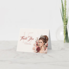 Rosa Pink Blush Elegant Quinceañera Tack Kort