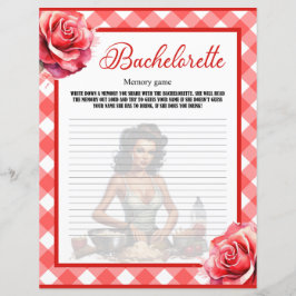 Rosa Pinup Bachelorette Memory Game