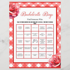 Rosa Pinup Bachelorette Party Bingo Game