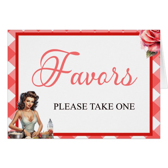 Rosa Pinup Bachelorette Party-favoritkort OBS Kort (Framsidan Horizontal)