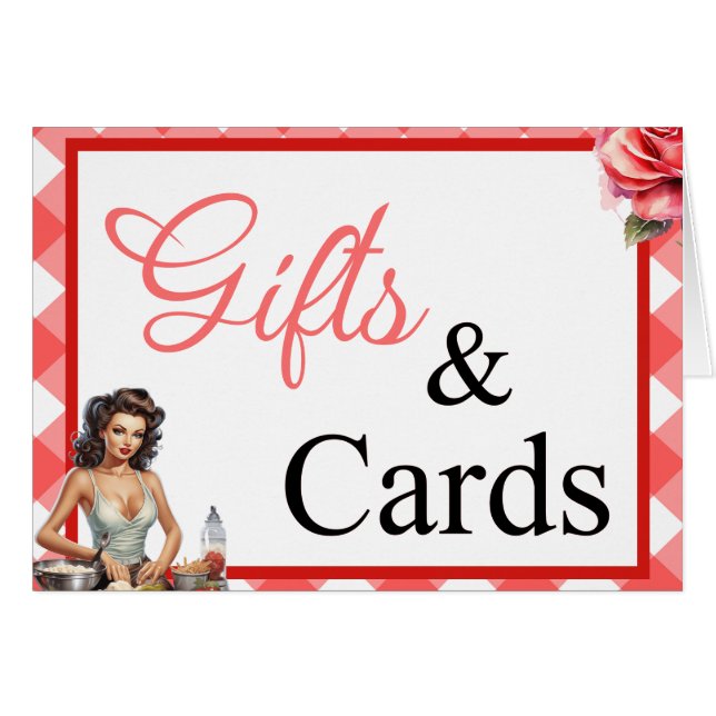 Rosa Pinup Bachelorette Party Gifts and Card OBS Kort (Framsidan Horizontal)