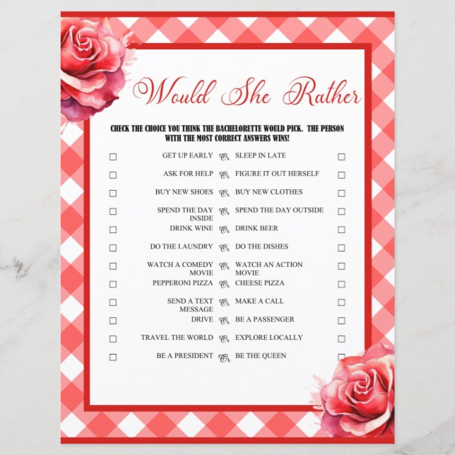 Rosa Pinup-Möhipparty Hon Föredrar Spelet (Framsida)