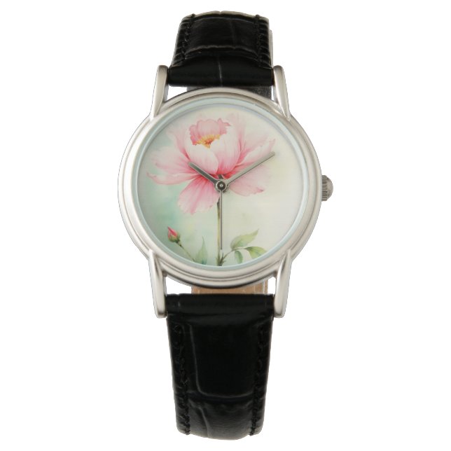 Rosa Pion Armbandsur (Framsida)