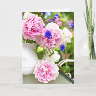 Rosa Pion Blank Julkort Kort