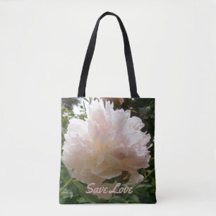 Rosa pion Blossom.text. Tygkasse