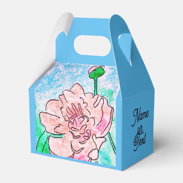 Rosa Pion Förmånslåda Presentaskar (Framsidan Sidan)