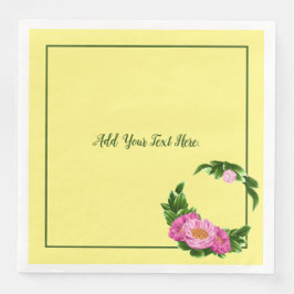 Rosa Pion Papper Servetter