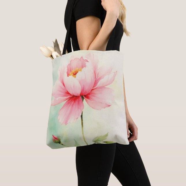 Rosa Pion Tygkasse (Närbild)