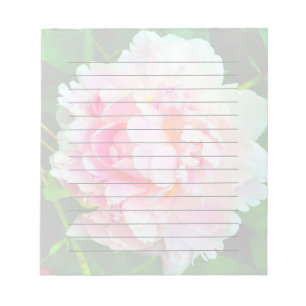 Rosa pionanteckningsblock anteckningsblock
