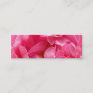 Rosa pionbokmärkevisitkort mini visitkort