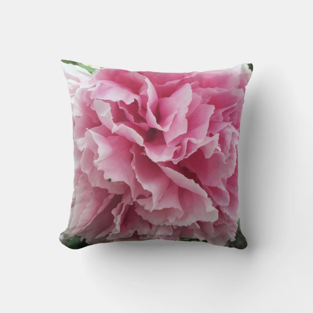 Rosa piondekorativ kudde (Framsida)