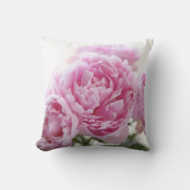 rosa piondekorativ kudde (Framsida)