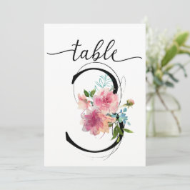 Rosa Pioner Bord tre Bordnummer Inbjudningar