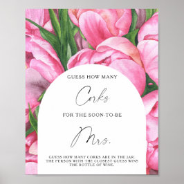 Rosa pioner - Gissa hur många korkar Poster