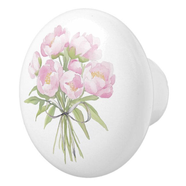 Rosa pioner med rosett  knopp (Höger)