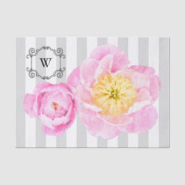 Rosa pioner och gråttrandMonogram