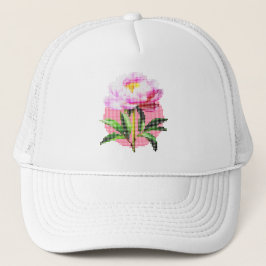 Rosa Pionprickig Moasikblomma Keps