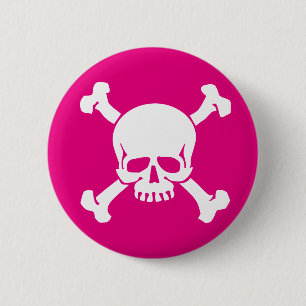 Rosa Pirat, Skull och korsben Knapp