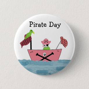 Rosa piratskepp knapp