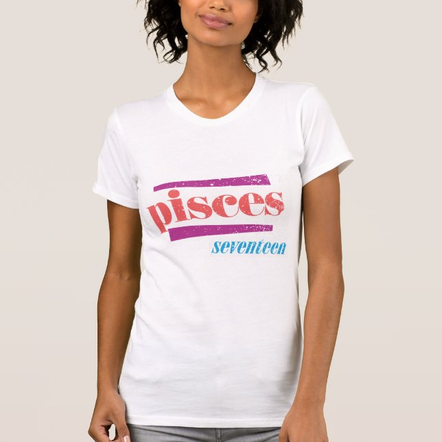 Rosa Pisces T Shirt (Framsida)