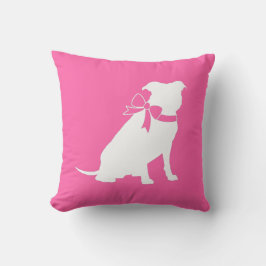 Rosa Pit Bull Dog Baby Shower Kudde