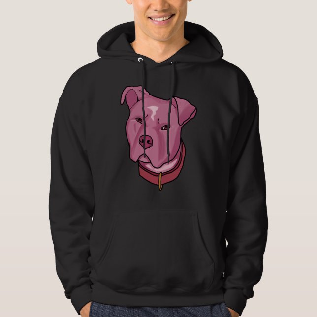 Rosa Pitbull Hoodie (Framsida)