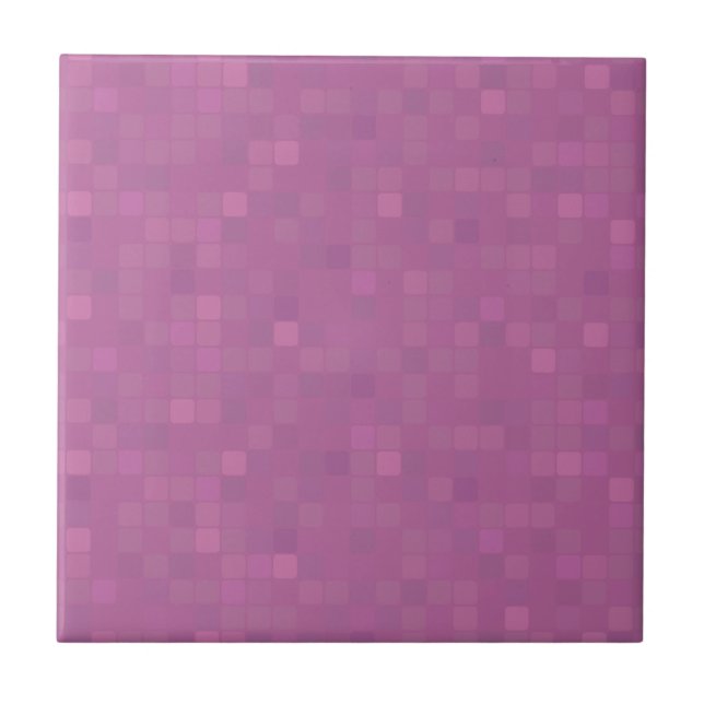Rosa-pixelerad mosaikdekorerad keramisk plattor kakelplatta (Framsidan)
