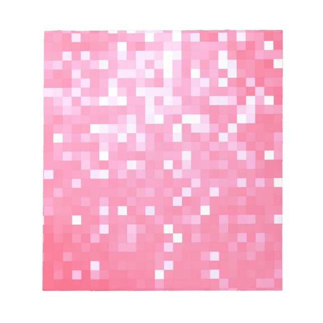 Rosa Pixelglitter Anteckningsblock (Framsida)