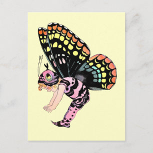Rosa Pixie Fairy Vykort