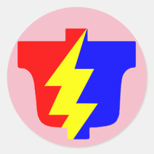 Rosa PLA Round Sticker Designad av Tchad Runt Klistermärke