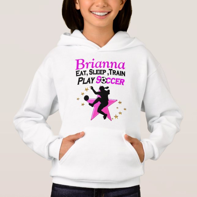 ROSA PLACERAR SOCCER PERSONLIG HOODIE TEE (Framsida)