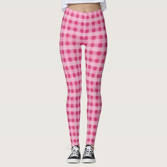 Rosa pläd 2,0 leggings (Framsida)