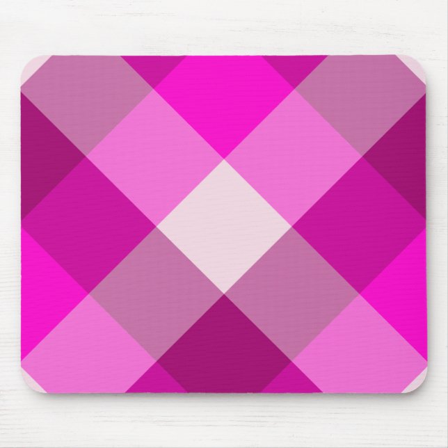 Rosa pläd Mousepad Musmatta (Framsidan)
