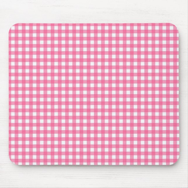 Rosa pläd Mousepad Musmatta (Framsidan)