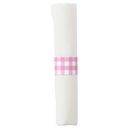 rosa plaid gingham napkin wrap Camping-födelsedag