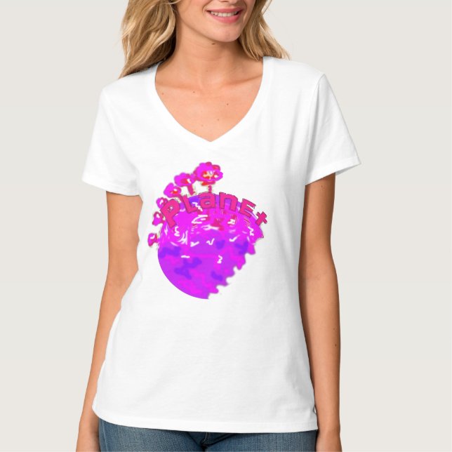 Rosa planet t shirt (Framsida)