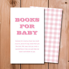 Rosa Play Bokar för Baby | Baby Shower Tilläggskort