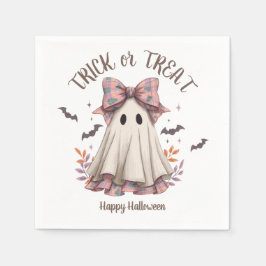 Rosa Play Bow Cute Ghost Girl Halloween fest Pappersservett