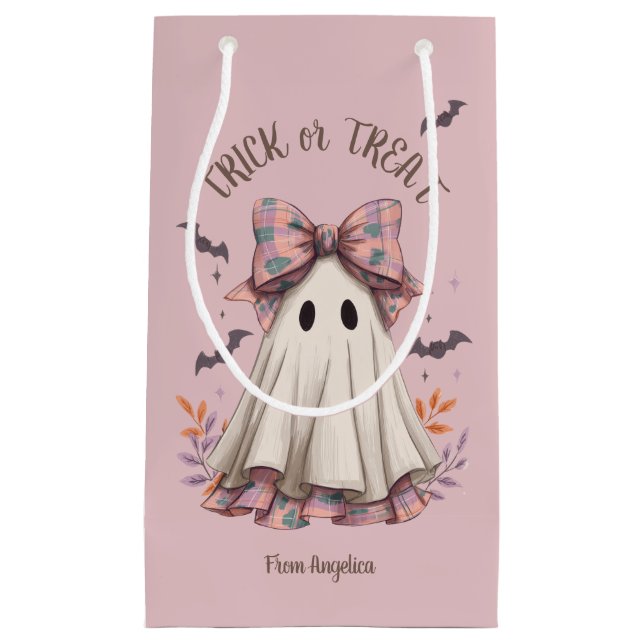 Rosa Play Bow Cute Ghost Girl Halloween Treat (Framsidan)