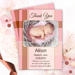 Rosa Play Flicka Photo Tackto You Card Tack Kort