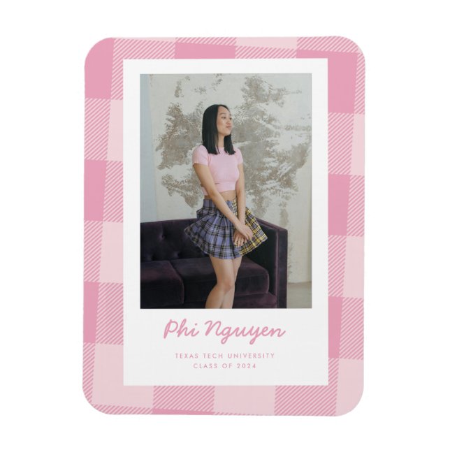 Rosa Play Studenten Announcement Magnet (Vertikal)