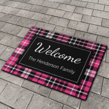 Rosa Play Välkommen Monogrammed Family Namn