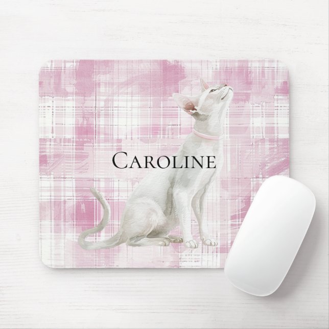 Rosa Play White Cat Musmatta (Med mus)