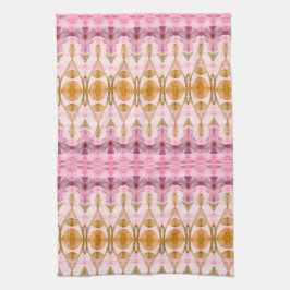 Rosa Plum Olive och Guld Patterned Kitchen Towel Kökshandduk