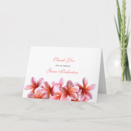 Rosa Plumeria Blommigt Sympathy Tack Template Kort