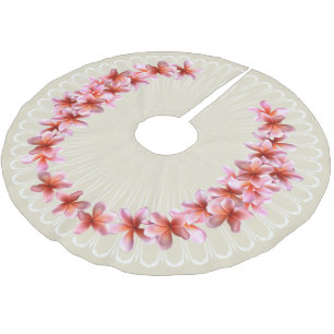 Rosa Plumeria Champagne Julgran Skirt Julgransmatta Borstad Polyester