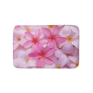 Rosa Plumeria Flower Mönster Badrumsmatta