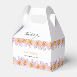 Rosa Plumeria Frangipani Bröllop Presentaskar