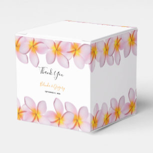 Rosa Plumeria Frangipani Bröllop Presentaskar