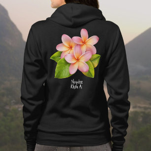 Rosa Plumeria Frangipani, Ditt Namn, Blommig T Shirt